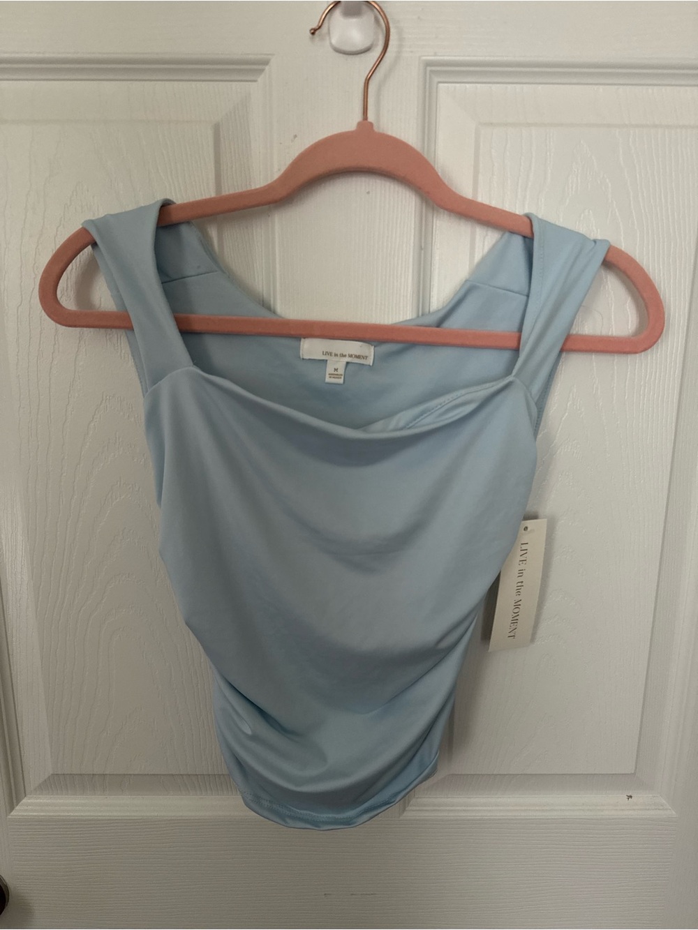 NWT Medium Live in the Moment Blue Tank Top